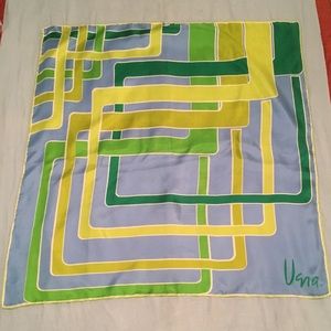 Vintage Vera Silk Square Geometric Scarf